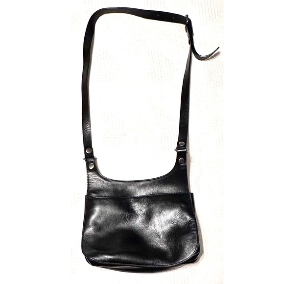 Patricia Nash Black Leather Saddle Bag Crossbody Shoulder - Picture 6 of 12